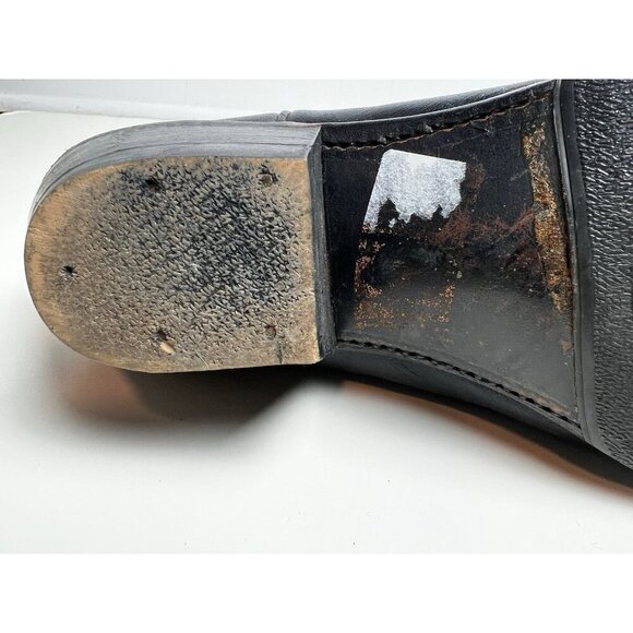 Mens Black Owings Vintage Cowboy Boots Leather Spain - Picture 9 of 10